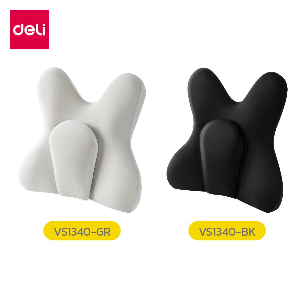 ชุดเบาะรองหลังและเบาะรองนั่ง DELI VS1340-VS1341-BK-02 สีดำ