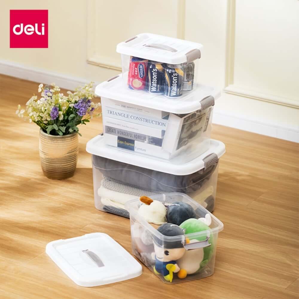 กล่องเก็บของ DELI VS464-WH-01 46 X 32 X 26 ซม.