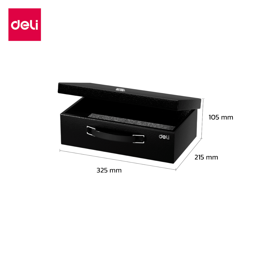 กล่องเซฟ DELI ET610-BK-01 สีดำ