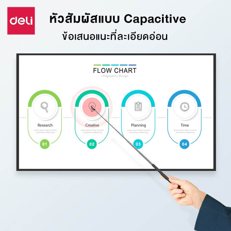 เลเซอร์พอยเตอร์ DELI 3934T-BK-01  สีดำ แสงเลเซอร์สีแดง_10