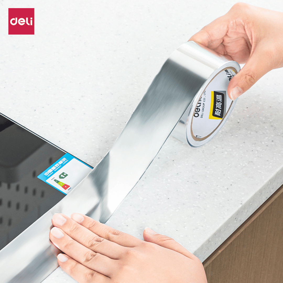 เทปอะลูมิเนียม DELI 30500-SL-01 ขนาด 48 ซม. สีเงิน