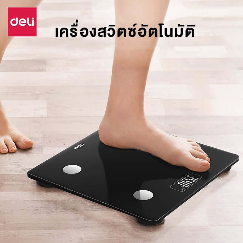 เครื่องชั่งน้ำหนัก DELI E86120-BK-01 สีดำ