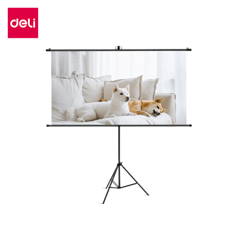 จอโปรเจคเตอร์ DELI ES900-BK-01 60นิ้ว สีดำ_9