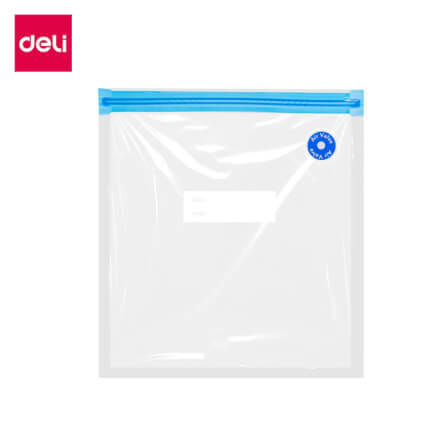 ถุงซีลสุญญากาศ แบบเรียบ DELI VS1321-BL-01 26X28 ซม. สีใส 1 ใบ_0