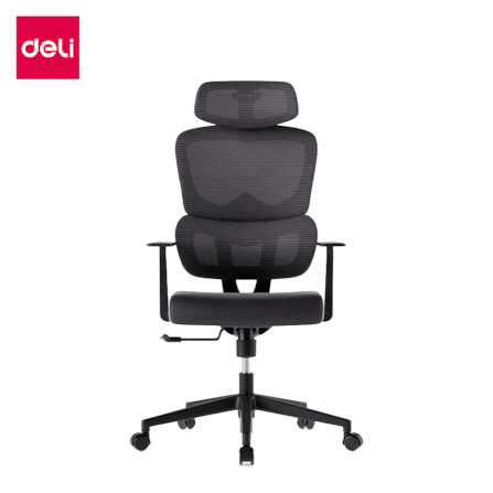 เก้าอี้สำนักงาน DELI E4978-BK-01 ปรับระดับและปรับเอนได้ สีดำ_0