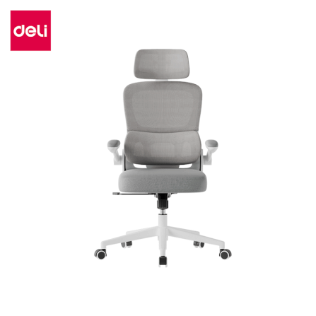 เก้าอี้สุขภาพ DELI E4983-WH-01 ปรับเอนได้ สีเทา_0
