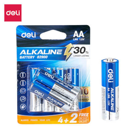 ถ่านอัลคาไลน์ AA DELI E82900-BL-01 6 ก้อน_0