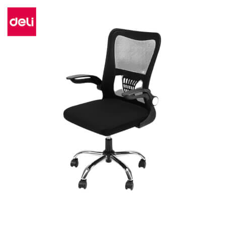เก้าอี้ทำงาน DELI E4928-BK-01 เบาะตาข่าย-ปรับแขน สีดำ_0