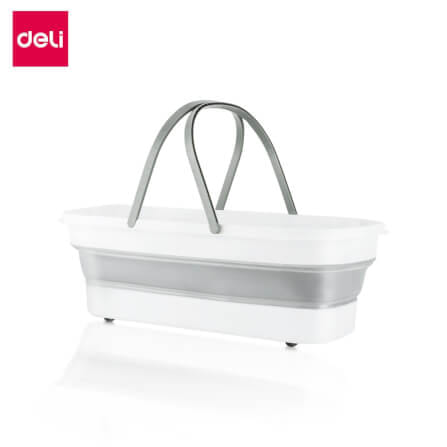 ถังพับได้ DELI VS1028-WH-01 สีขาว_0