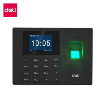 เครื่องลงเวลา DELI ES151-BK-01 สแกนนิ้ว สีดำ_0