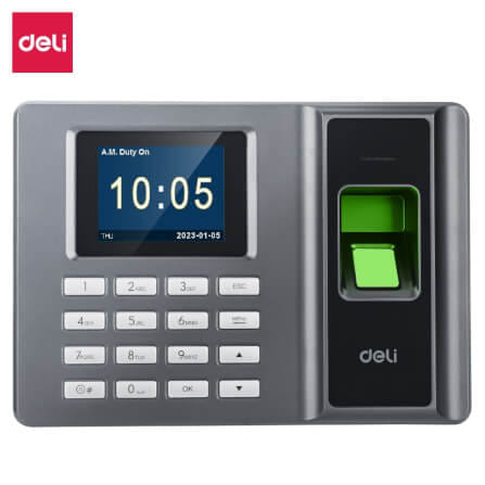 เครื่องสแกนลายนิ้วมือ DELI ES152-BK-01 สแกนนิ้วมือ สีเทา_0