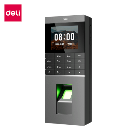 เครื่องสแกนลายนิ้วมือ DELI ES601-BK-01 สแกนนิ้ว-บัตร/ TH สีดำ_0