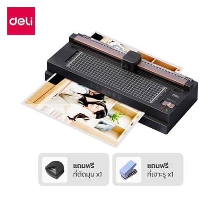 เครื่องเคลือบเอกสาร DELI ET110-BK-01 ขนาด 423X178X 100 มม. สีดำ_0