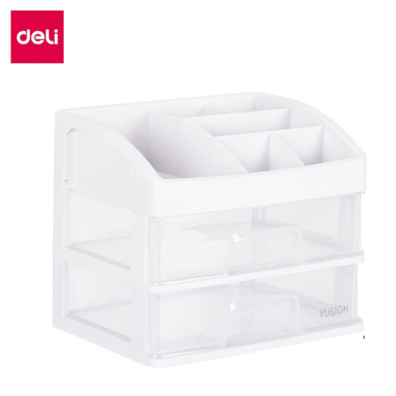 ชั้นวางเครื่องสำอางค์ DELI VS563-WH-01 2 ชั้น 23.5X17X20 ซม._0