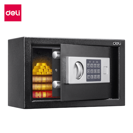 ตู้เซฟนิรภัย DELI ET520-BK-01 ขนาด 31X20X20 CM 6.4KG สีดำ_0