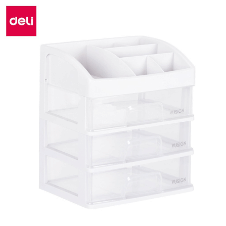 ชั้นวางเครื่องสำอางค์ DELI VS564-WH-01 3 ชั้น 23.5X17X27 ซม._0