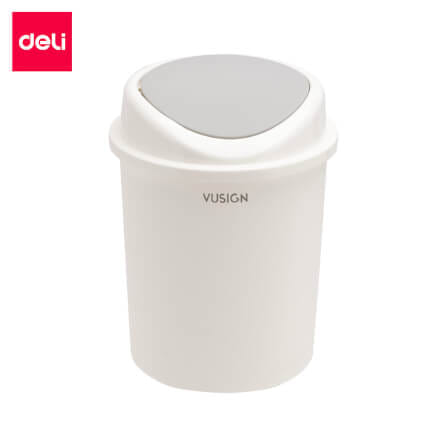 ถังขยะฝาสวิง VUSIGN VS1106-WH-01 11ลิตร สีขาว_0