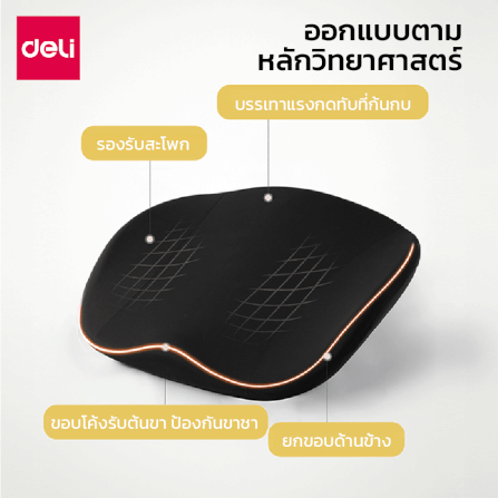 เบาะรองนั่ง DELI VS1341-GR-01 17 นิ้ว สีเทา_1