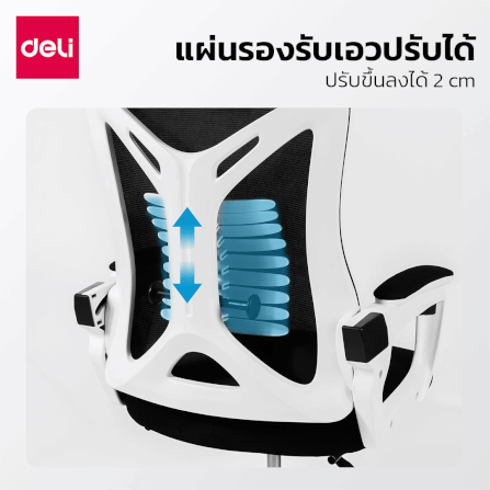 เก้าอี้สุขภาพ DELI E4935-BK-01 เอนได้ถึง 120° สีดำ_1