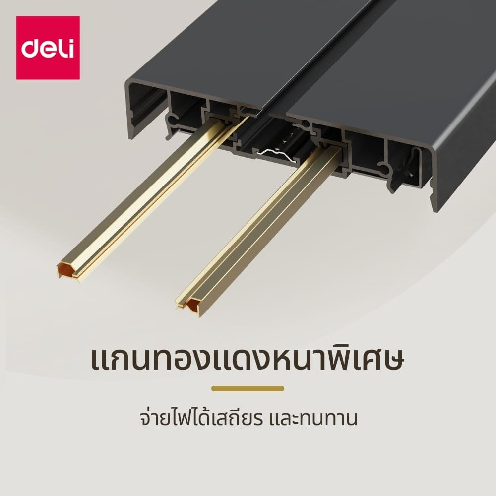 อแดปเตอร์ DELI ET889-BK-02 2500W 10A สีดำ 2ชิ้น_1