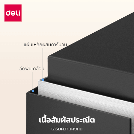 ตู้เซฟนิรภัย DELI ET511-GR-01 ขนาด 17X23X17 CM 3KG สีเทา_3