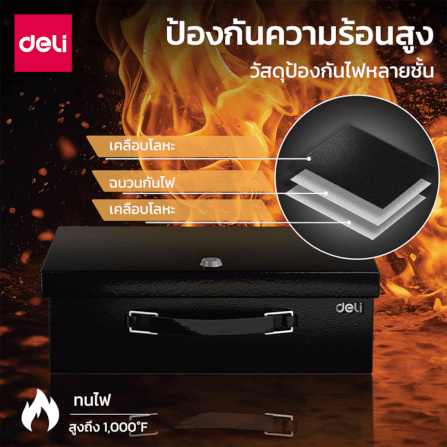 กล่องเซฟ DELI ET610-BK-01 สีดำ_4