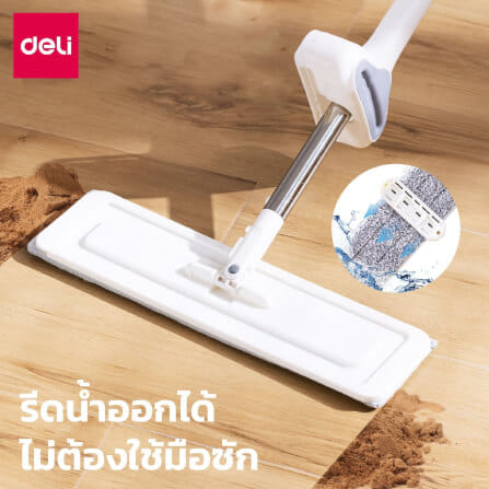 ไม้ม็อบสเปรย์พร้อมที่รีดน้ำในตัว DELI VS1009-WH-01 35X10X123 ซม._4