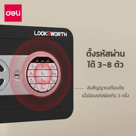 ตู้เซฟพร้อมช่องหยอดธนบัตร LOCKSWORTH VS4502-BK-01 สีดำ_5