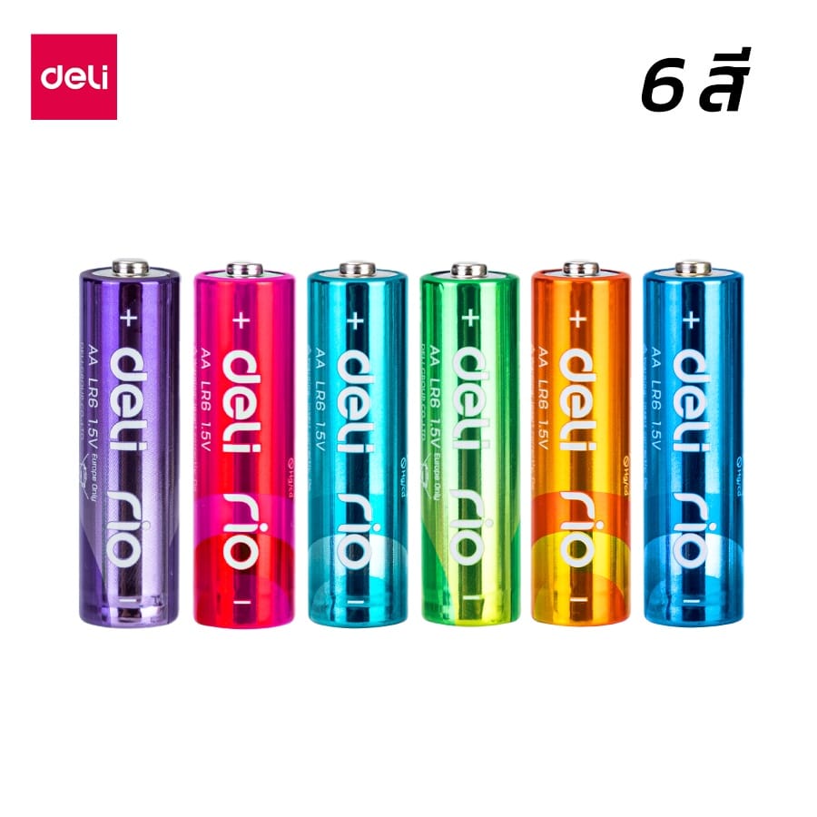 ถ่านอัลคาไลน์ AA DELI E82902-MX-01 24 ก้อน หลากสี_5