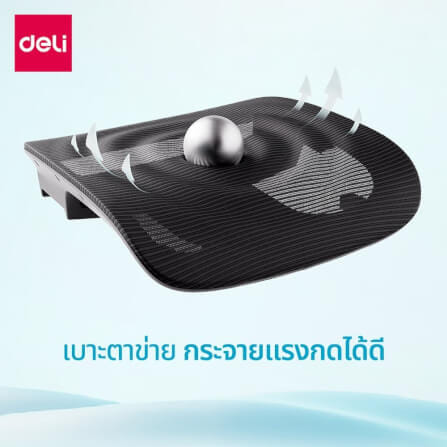 เก้าอี้ทำงาน DELI E4991-WH-01 มีที่พักเท้า สีขาว_5