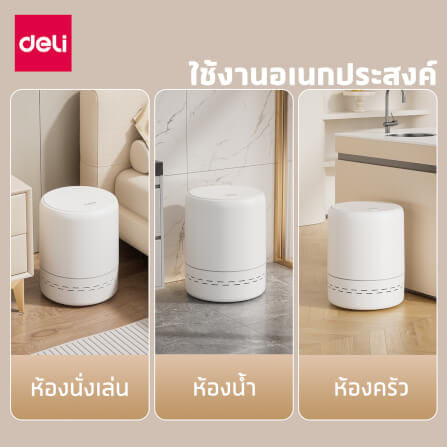 ถังขยะแบบฝากด VUSIGN VS1127-WH-01 สีขาว ขนาด 25X25X31 CM_6