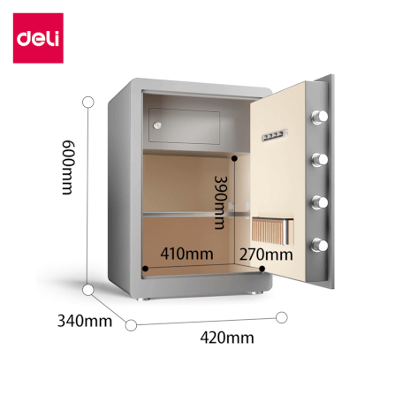 ตู้เซฟนิรภัย DELI AE102-GR-01 สีเทา_6