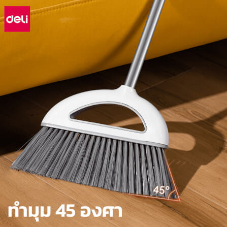 ไม้กวาดพร้อมที่โกยผง DELI VS1001-WH-01 สีขาว_6