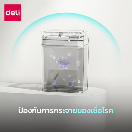ถังขยะอัจฉริยะ VUSIGN VS1417-WH-01 18ลิตร สีขาว_7