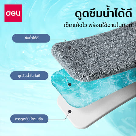 ไม้ม็อบสเปรย์ 2IN1 VUSIGN VS1034-WH-01 ถูพื้นและเช็ดกระจกได้_7