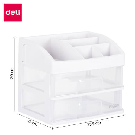ชั้นวางเครื่องสำอางค์ DELI VS563-WH-01 2 ชั้น 23.5X17X20 ซม._7