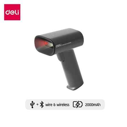 เครื่องสแกนบาร์โค้ด DELI ES228W-GR-01 ไร้สาย สีเทา_10