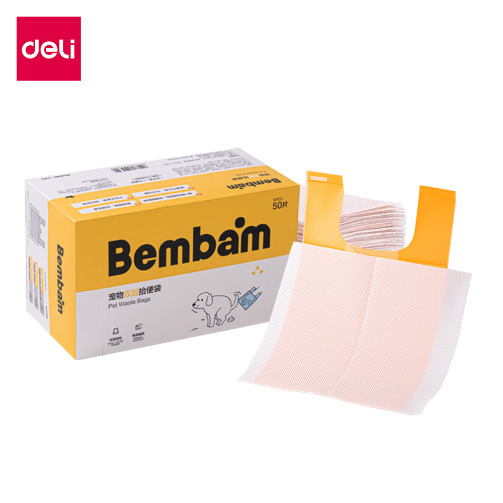 ถุงเก็บมูลสัตว์เลี้ยง BEMBAM BM103-MX-01 50ชิ้น สีส้ม_0