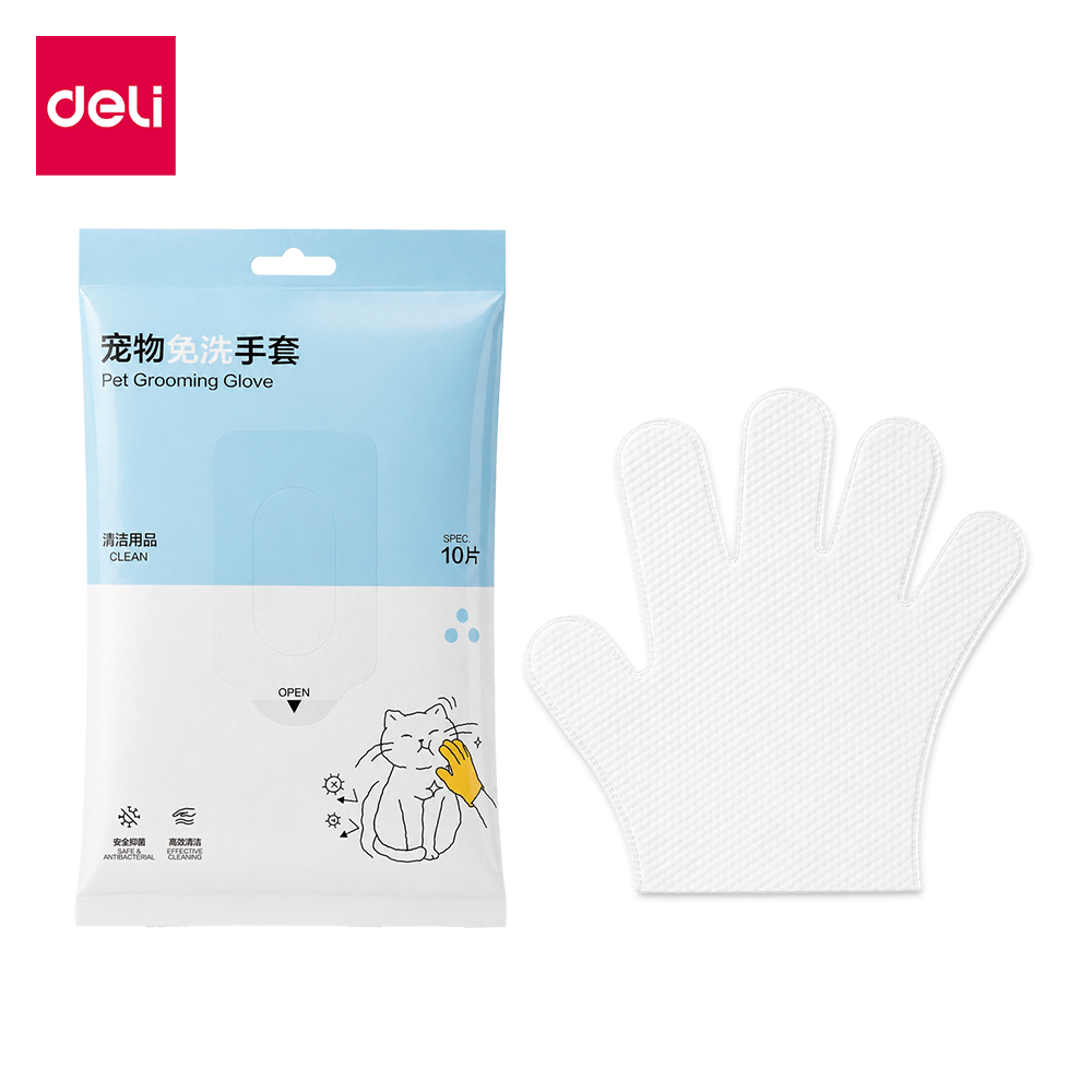 ถุงมือทำความสะอาดสำหรับสัตว์เลี้ยง BEMBAM BM104-MX-01 10ชิ้น สีขาว_0