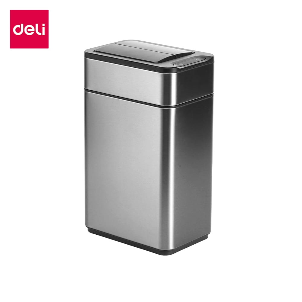 ถังขยะสแตนเลส DELI VS1475-SL-01 มีเซ็นเซอร์ ขนาด 9 ลิตร_0