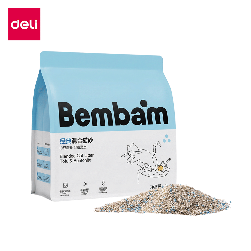 ทรายแมว BEMBAM BM01-MX-01 สูตรลดกลิ่นและลดฝุ่น 1 กก._0