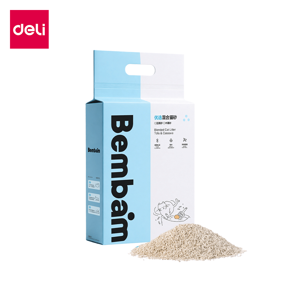 ทรายแมว BEMBAM BM03-MX-01 สูตรซึมดีและจับก้อน 2.5 กก._0
