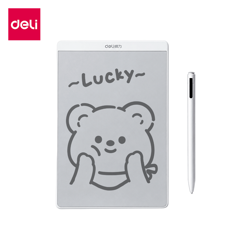กระดานไวท์บอร์ดพกพาแบบแม่เหล็ก DELI รุ่น MQ168-WH-01 พร้อมปากกา ขนาด 12.8 X 19 ซม. สีขาว_0