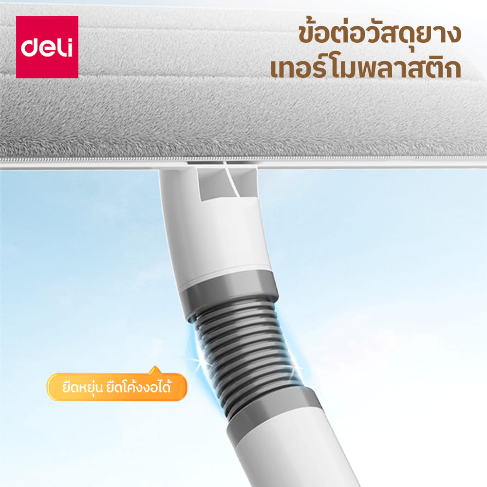 ไม้ถูอเนกประสงค์ DELI VS1473-WH-01 หัวแปรงถอดได้ 125 ซม. สีขาว_1