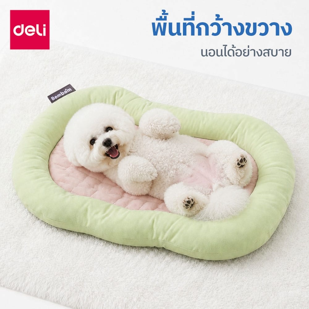 เบาะนอนสัตว์เลี้ยง BEMBAM BM603-GN-01 85X60X7 CM เขียวชมพู_2