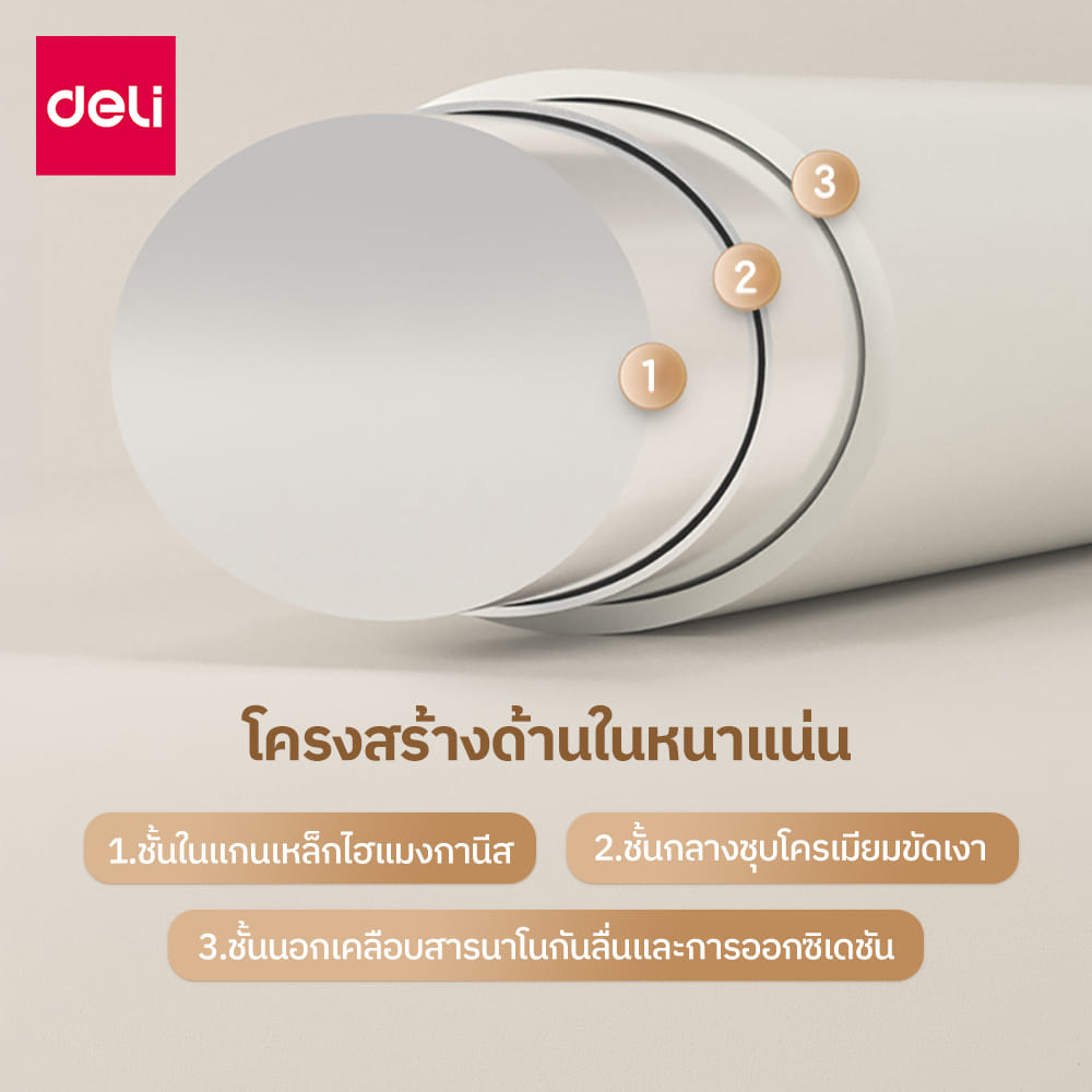 ไม้แขวนเสื้อ DELI VS933-PR-2-05 สีม่วง มีกันลื่น 5 ชิ้น_3