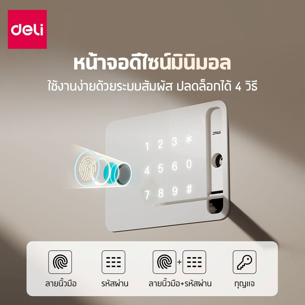 ตู้นิรภัยดิจิตอล LOCKSWORTH VS4578-WH-01 สีขาว_3