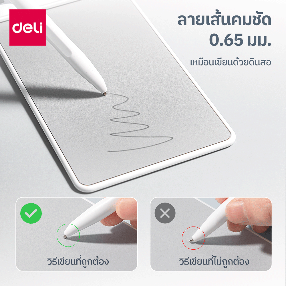 กระดานไวท์บอร์ดพกพาแบบแม่เหล็ก DELI MQ165-WH-01 พร้อมปากกา ขนาด 7X16 ซม. ลายยูนิคอร์น_4