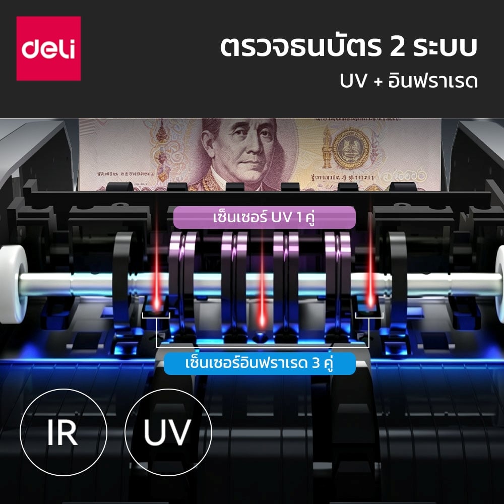 เครื่องนับแบงค์ DELI CT960-SG-01 สีดำ_4