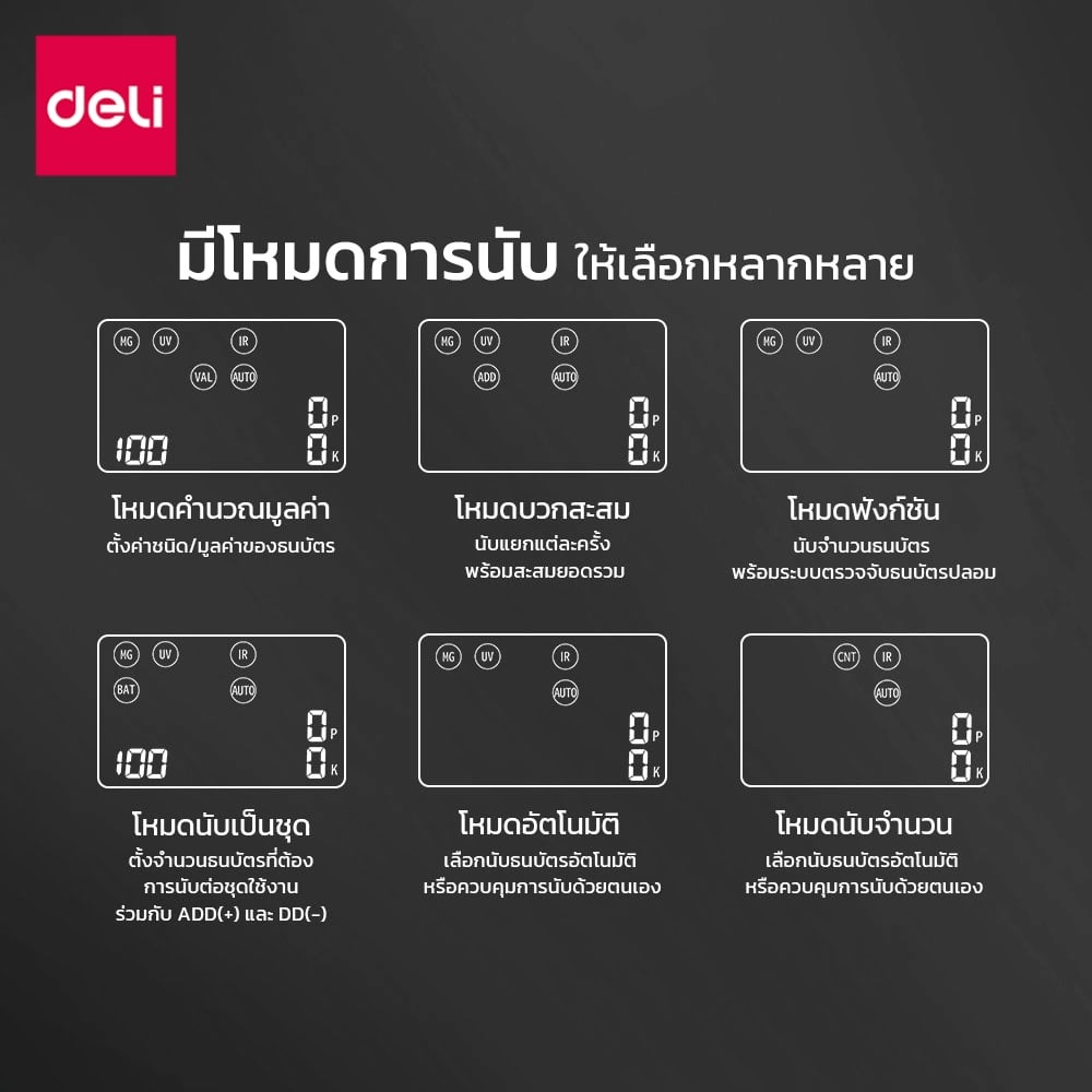 เครื่องนับแบงค์ DELI ET971-SL-01 สีเงิน_5